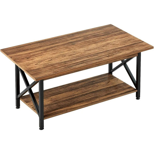 New Rectangle Coffee Wood Living Room Table Farmhouse Accent Center Low Cocktail Tea Table
